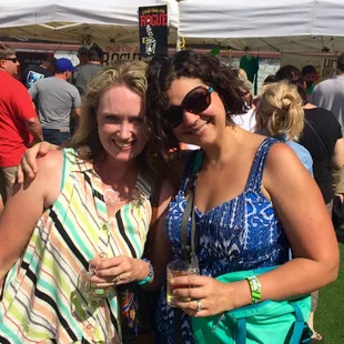 Having a blast with friends at brew grass!