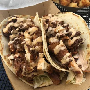 Fried Chicken Tacos