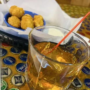 Pepper Jack Cheese Bites &amp; Blue Note Old Fashioned