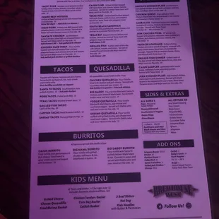 New menu 2023