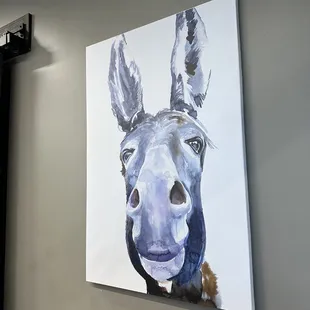 a painting of a donkey