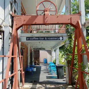 Entrance to the roastery right next to where there used to be a lift for the mill.