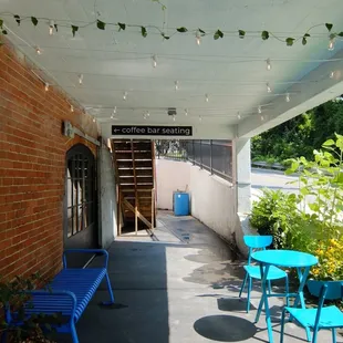 The semi hidden seating/lounge/coffee bar area entrance.