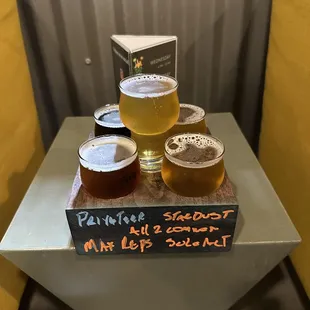 Flight of beers