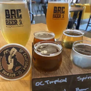 a variety of beers