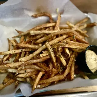 Truffle Fries with aioli. Can never go wrong - delicious!
