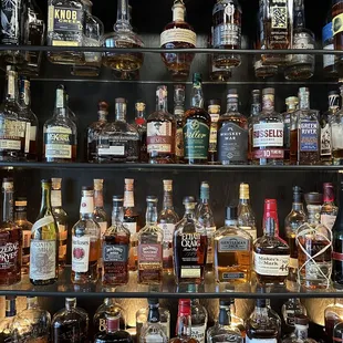 Wide selection of American Bourbons.