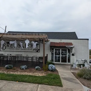 Decorated for Halloween at Brewskie's in Asheboro