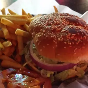 Cheeseburger and fries for $6. Not bad either.