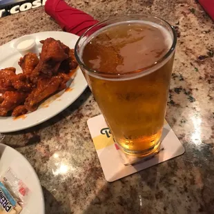 Wings and beer