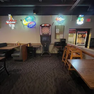 the inside of a restaurant