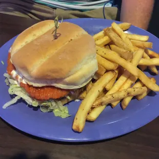 Buffalo Burger and fries