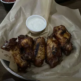 Bangkok Peanut wings char buffed
