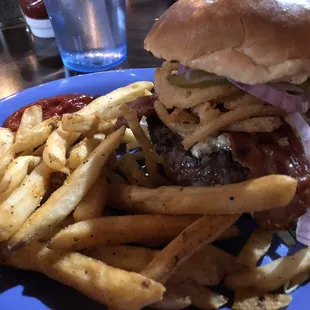 Peppered Bacon Bleu Burger