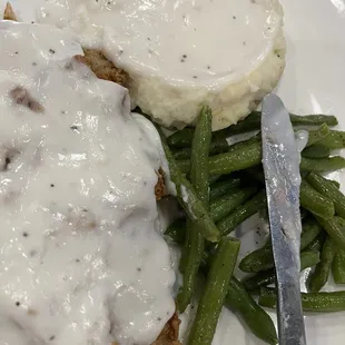 Chicken fried steak dinner