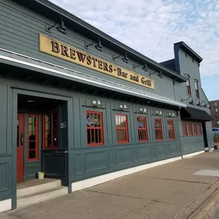 the front of the building