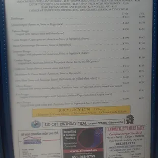 Burger Menu