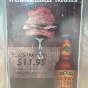 Wednesday special...sirloin.