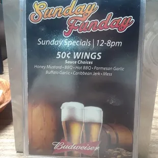 Sunday special...wings.
