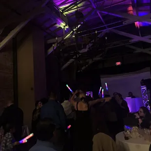 a crowd of people at a party