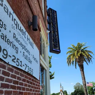sign on brick building