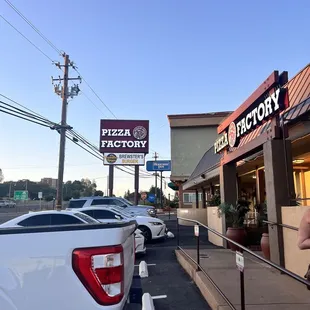 Limited parking out front but more parking in rear