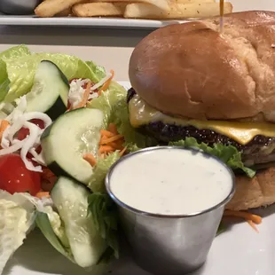 The Brewster Burger~ very very good but overall on the smaller side portions. Ranch dressing tasked fresh too.