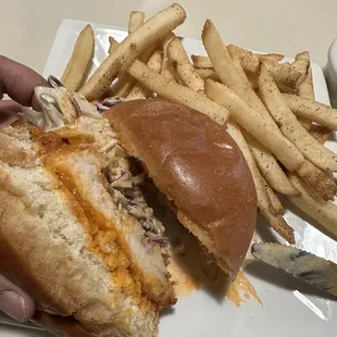 Buffalo chicken burger
