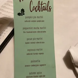 Special Winter Cocktails