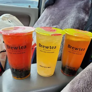 Bloody Passion, Lychee Fruit Tea, and Grapefruit Jasmine Green Tea