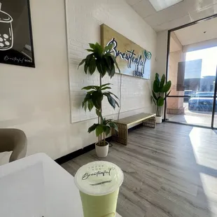 Coconut pandan smoothie