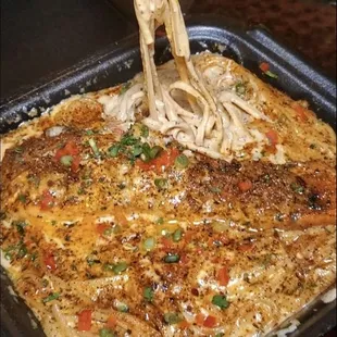 Stuffed Salmon Alfredo