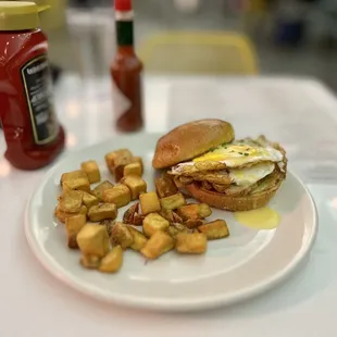 Belltown Breakfast Sammie - substituted sausage instead of bacon