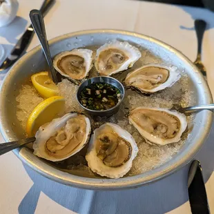 Oysters half shell a la carte, Rocky Island. Ordered a la carte as an appetizer.