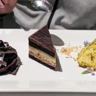 Chocolate trio, paired with Graham's 10 year tawny porto. This alone could have been shared with 2-3 people!