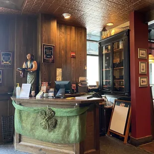 a man standing at the counter