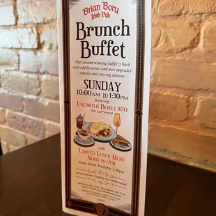 Sunday Brunch Menu 6/26/22