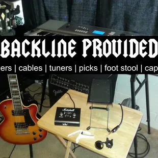 Backline provided