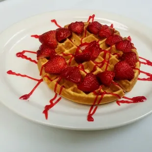 waffles, food