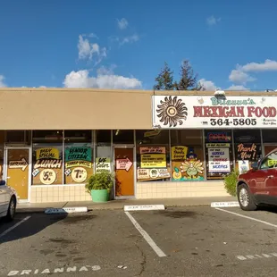 the front of the restaurant