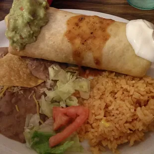 Beef chimmichunga! It was pretty good, but not good enough to go back...