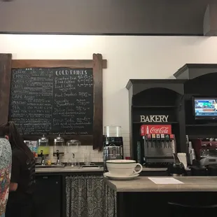 a view of the counter area