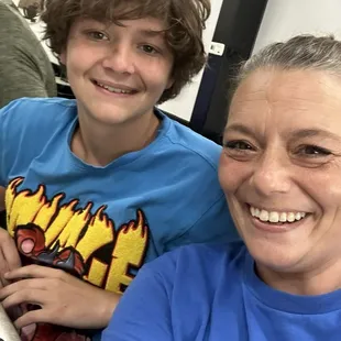 It's my son and I at Brian's Bistro having a great time!