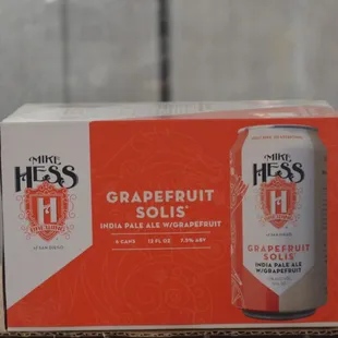 Mike Hess Brewery, Grapefruit Solis IPA, 6 Pack Cans.