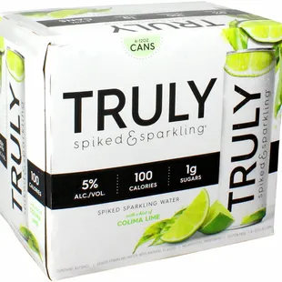 Truly Spiked &amp; Sparkling Water, Colima Lime, 6 Pack 12 oz Cans