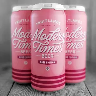 Fruit Lands Modern Times Beer, Rose Edition, 4 Pack Cans