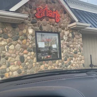 the front of the restaurant