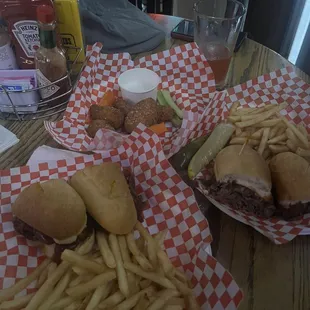 BBQ Beef Sandwich and jalapeño poppers (so good)
