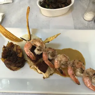 a plate of food on a table