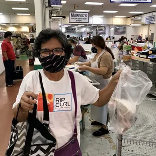 Cleaned, gutted, chopped .. happy customer! Her eyes tells it all!  (September 2020)